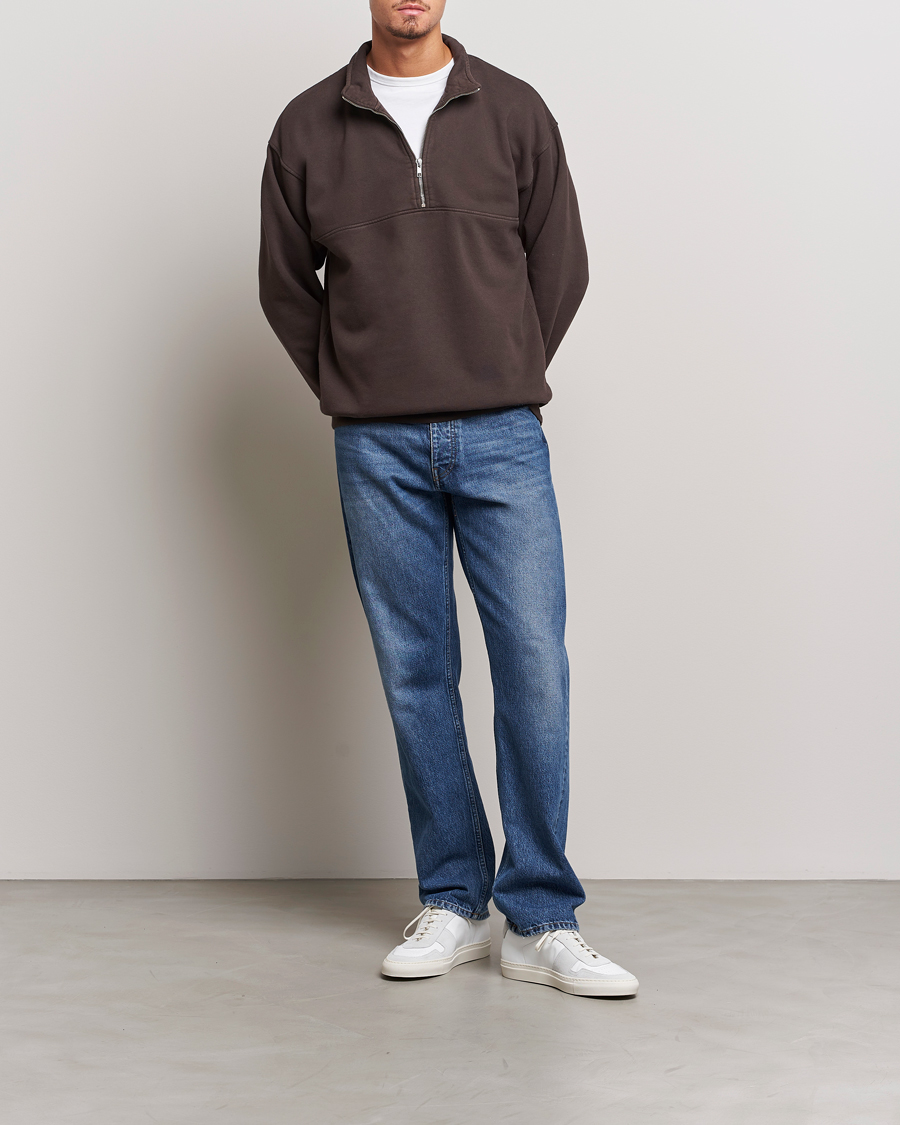 Herr | Tröjor | Colorful Standard | Classic Organic Half-Zip Coffee Brown