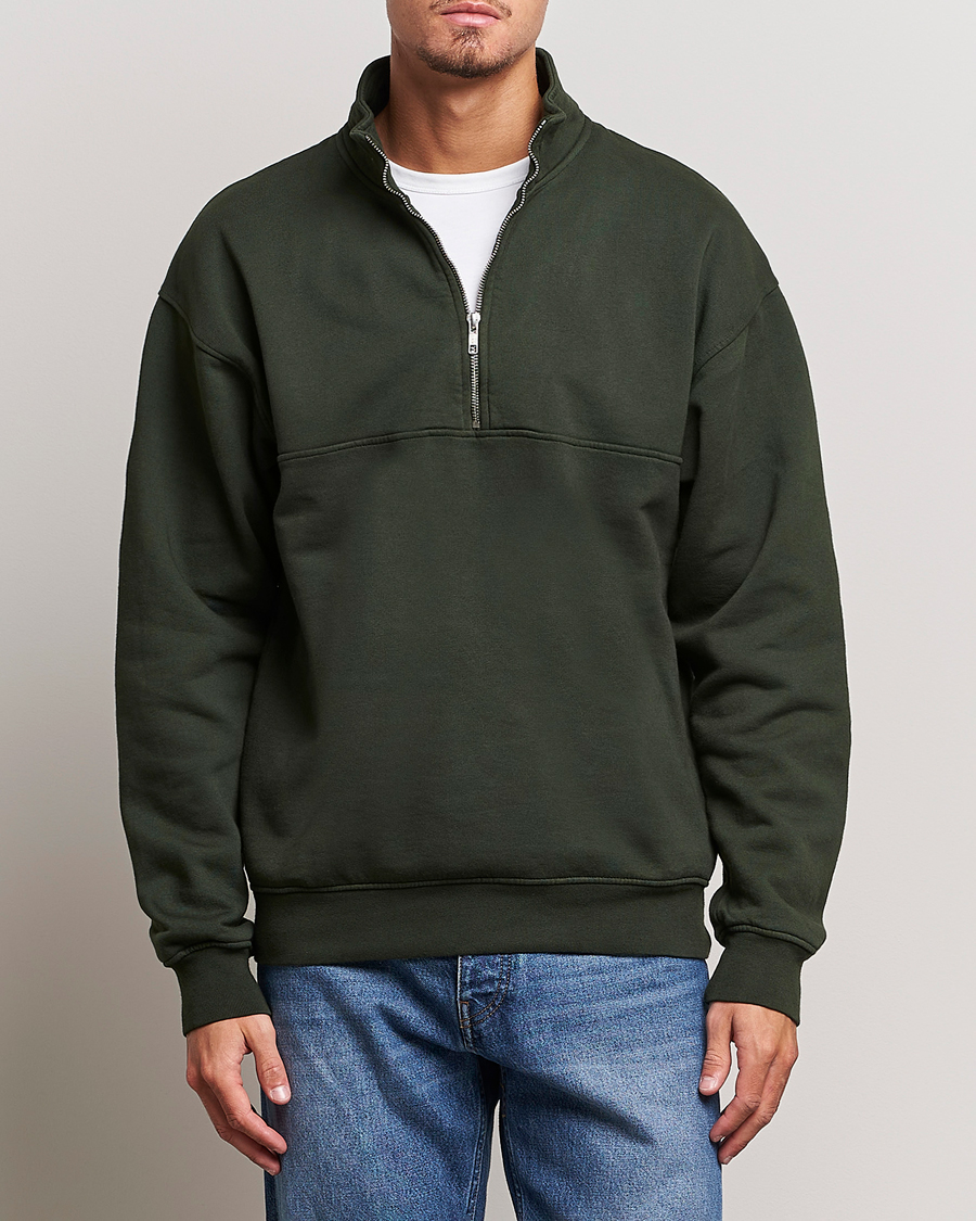 Herr | Kläder | Colorful Standard | Classic Organic Half-Zip Hunter Green