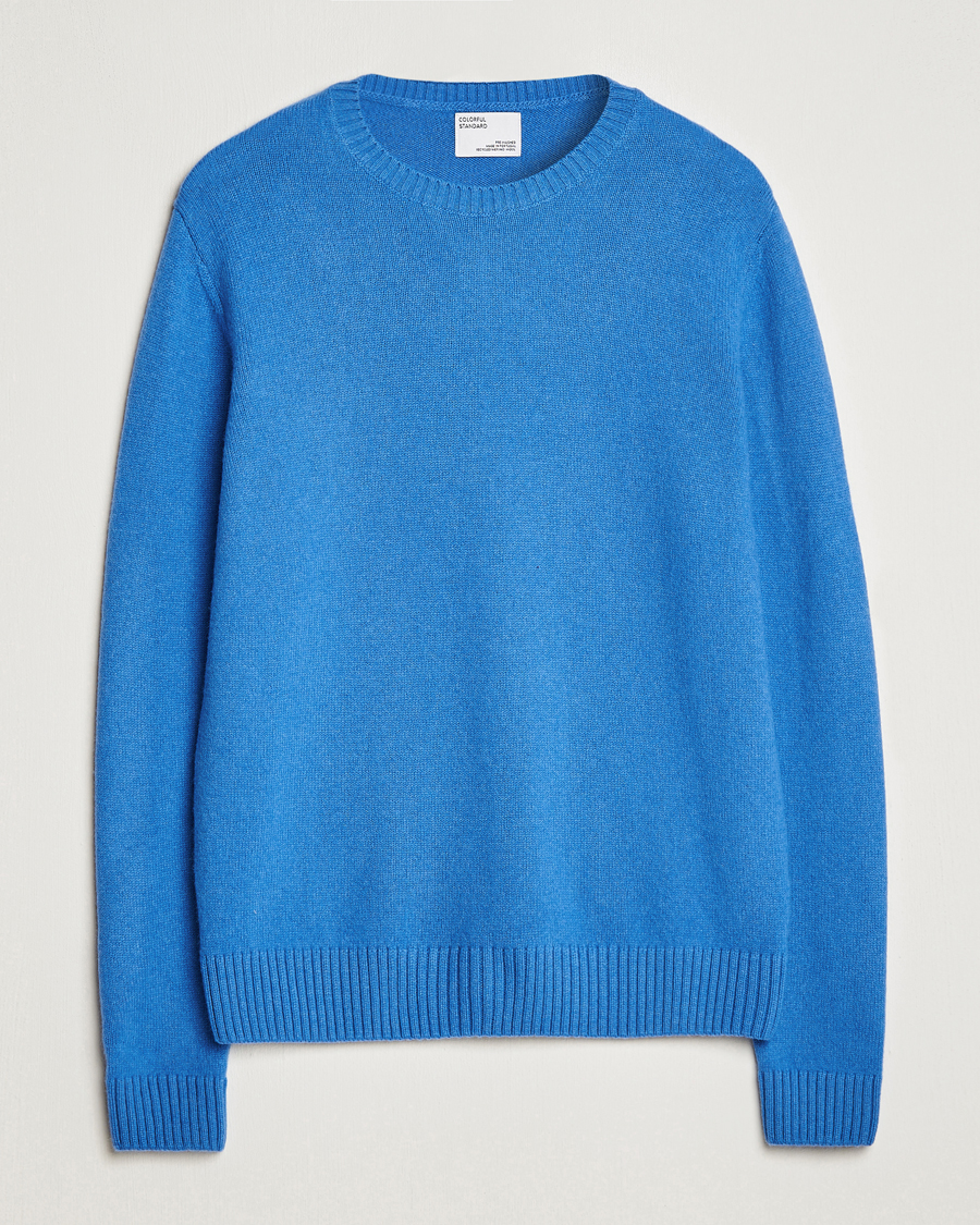 Herr | Tröjor | Colorful Standard | Classic Merino Wool Crew Neck Pacific Blue