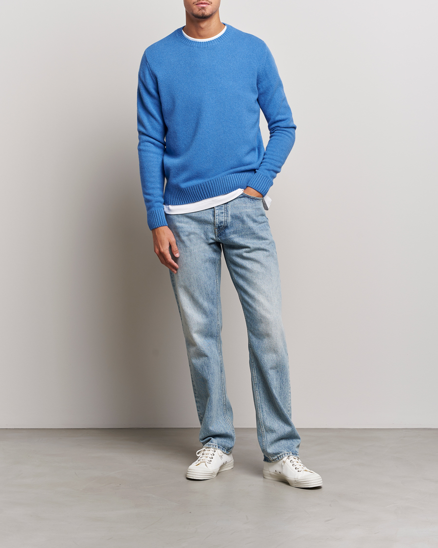 Herr | Tröjor | Colorful Standard | Classic Merino Wool Crew Neck Pacific Blue