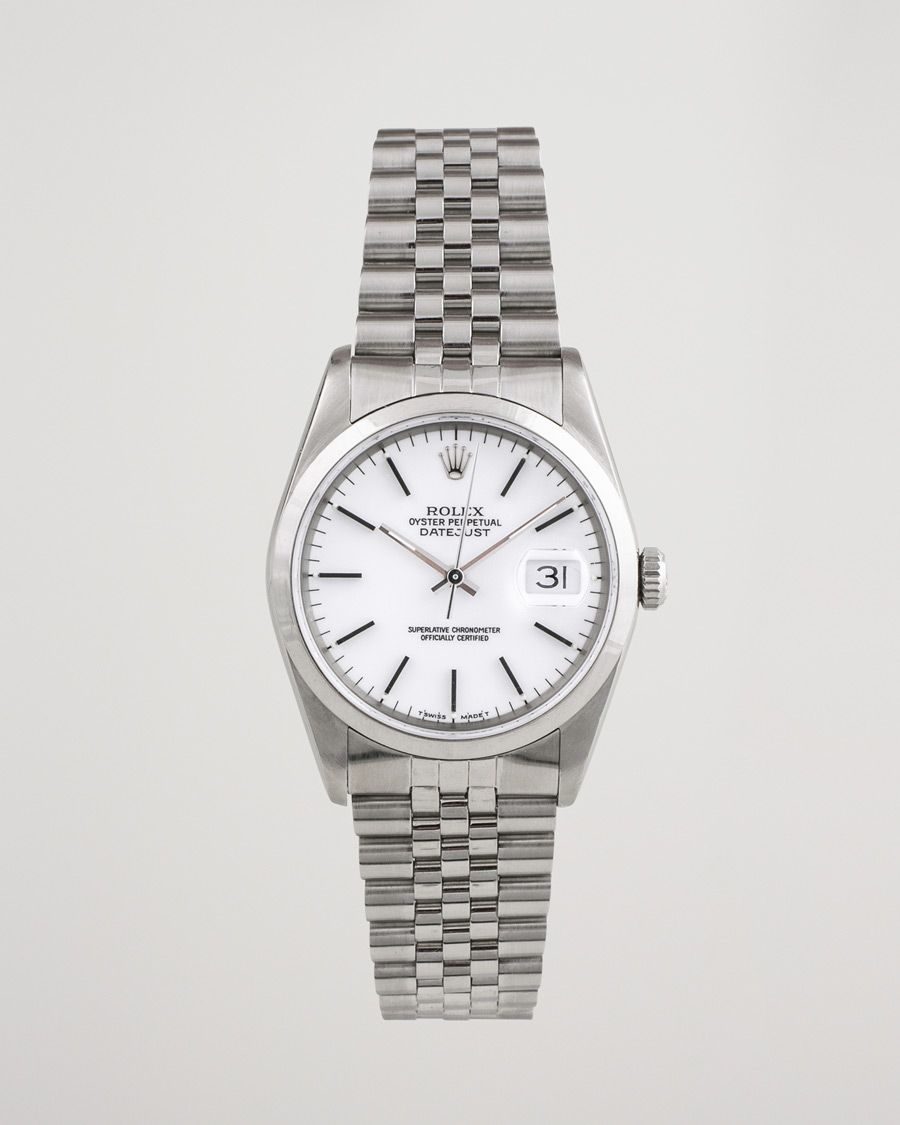 Herr | Rolex Pre-Owned Datejust 16200 Oystert Perpetual Steel White Steel White | Rolex Pre-Owned | Datejust 16200 Oystert Perpetual Steel White Steel White