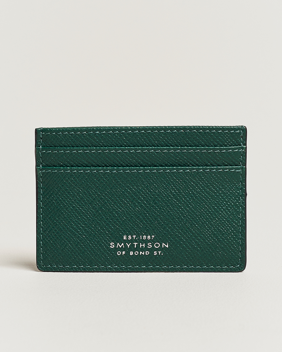 Herr | Smythson Panama Flat Cardholder Forest Green | Smythson | Panama Flat Cardholder Forest Green
