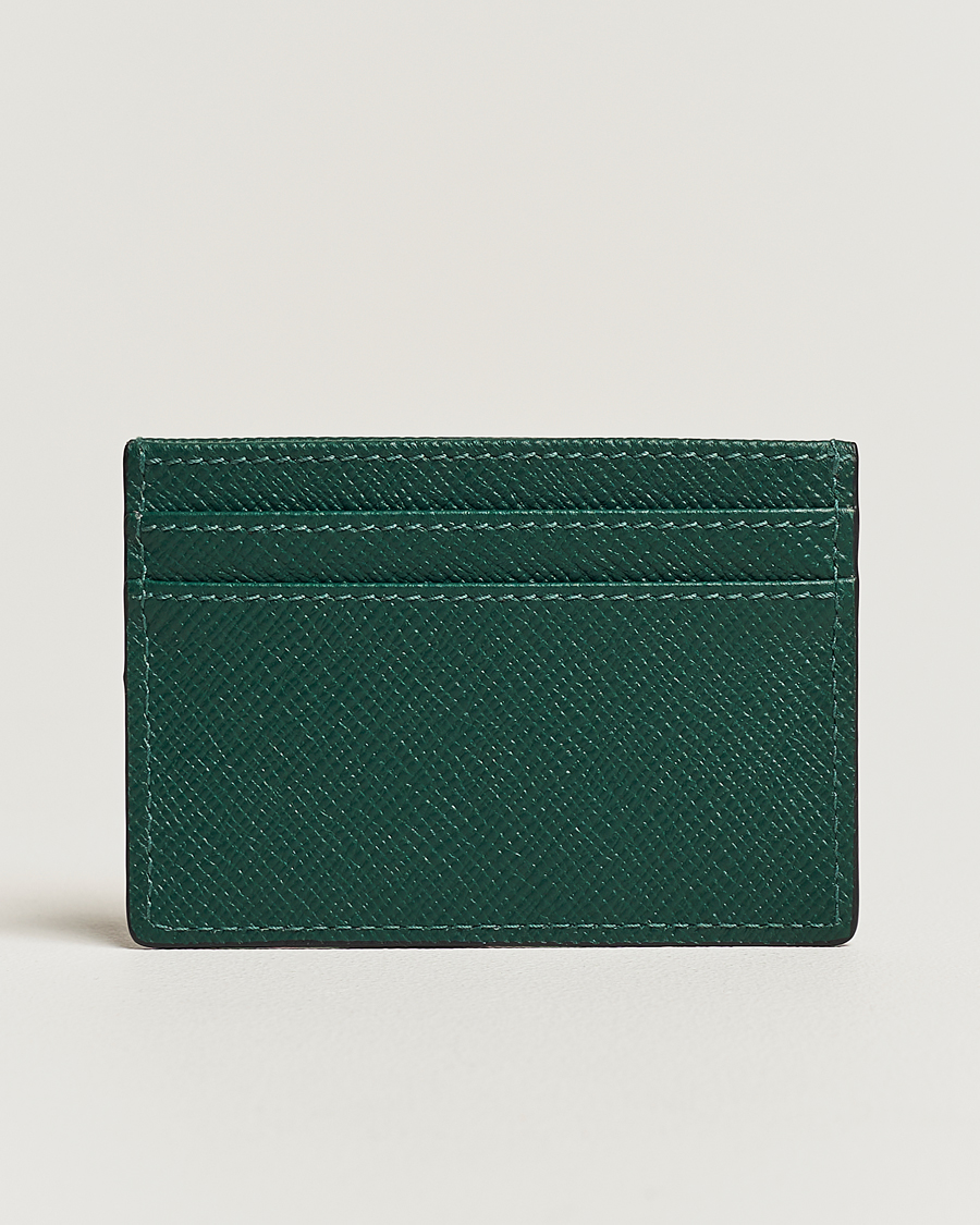 Herr | Smythson Panama Flat Cardholder Forest Green | Smythson | Panama Flat Cardholder Forest Green