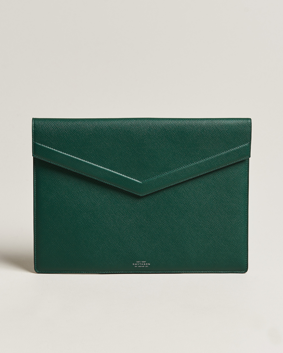 Herr | Smythson Panama Large Envelope Portfolio Forest Green | Smythson | Panama Large Envelope Portfolio Forest Green
