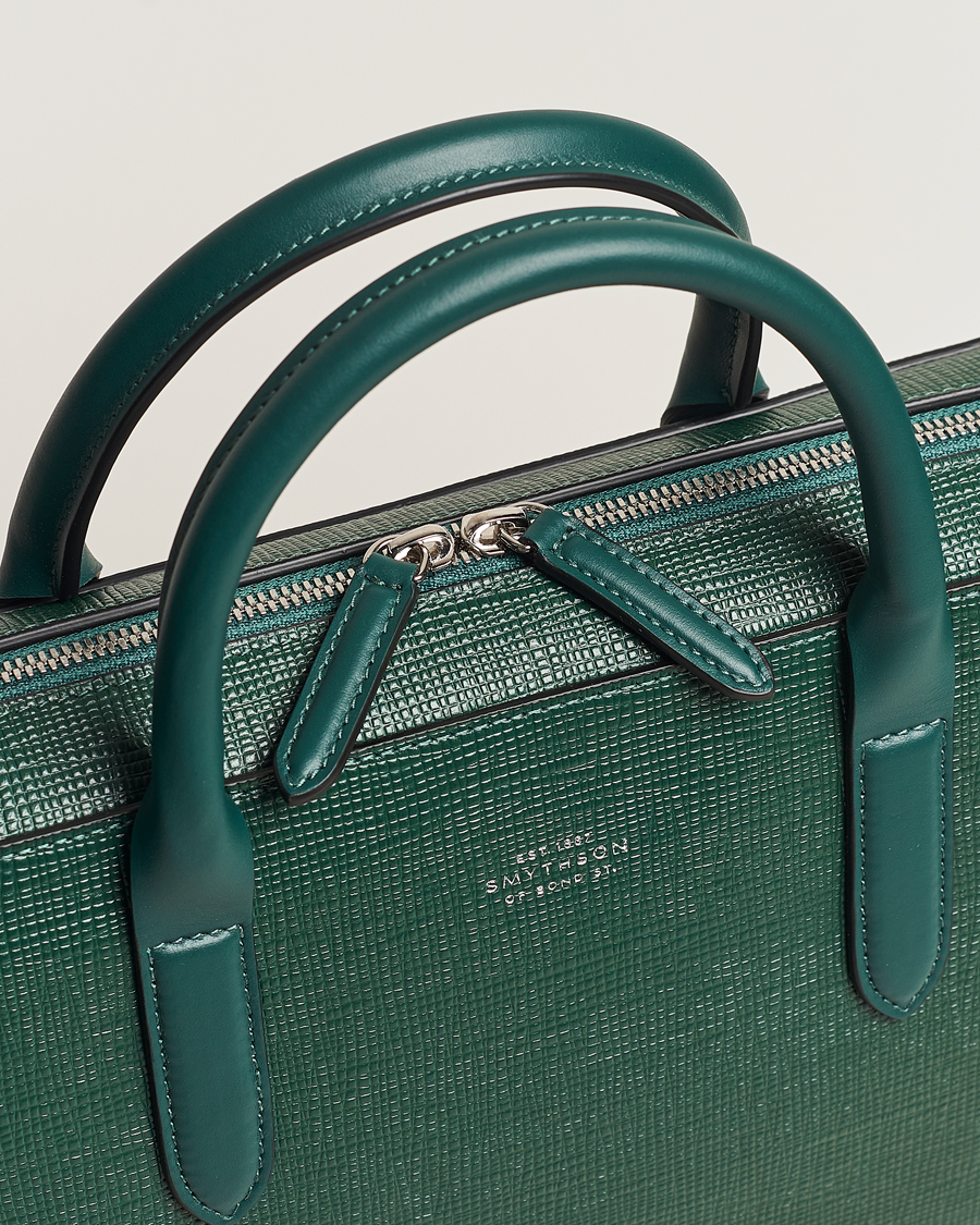 Herr | Smythson Panama Lightweight Briefcase Forest Green | Smythson | Panama Lightweight Briefcase Forest Green