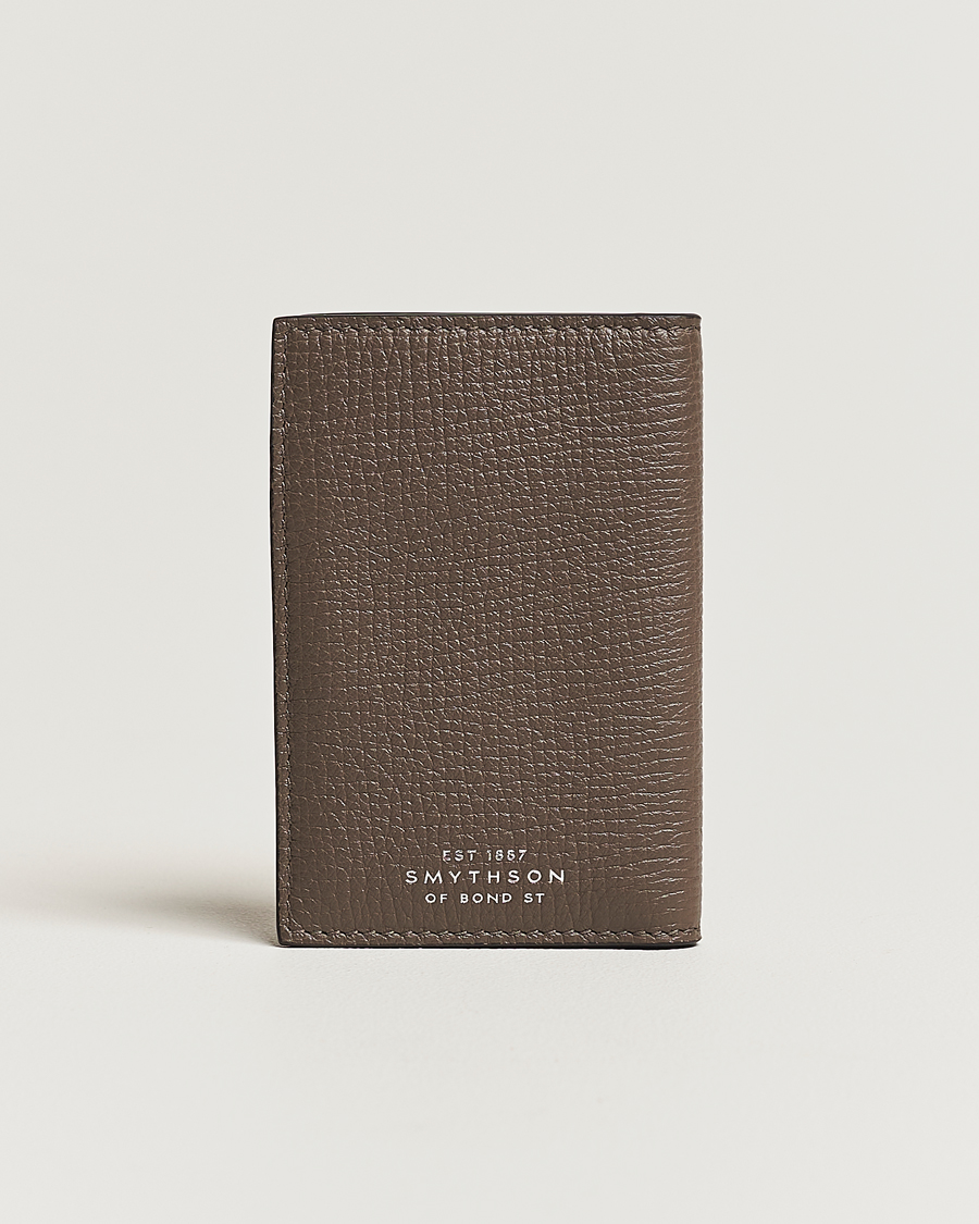 Herr | Smythson Ludlow 6 Folded Wallet Dark Taupe | Smythson | Ludlow 6 Folded Wallet Dark Taupe