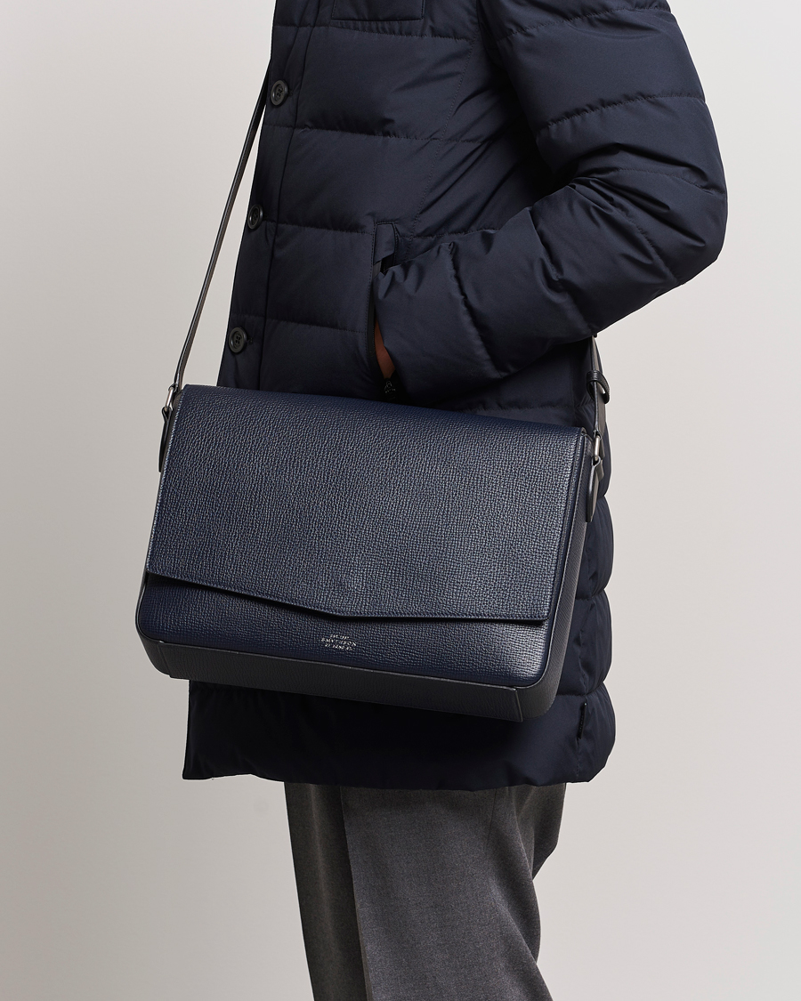 Herr | Smythson | Smythson | Ludlow Messenger Bag Navy