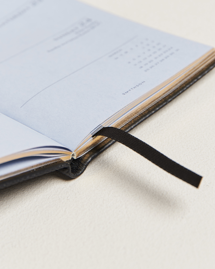 Herr | Smythson Panama Crossgrain Diary 2024 Black | Smythson | Panama Crossgrain Diary 2024 Black