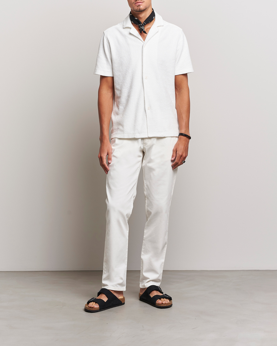 Herr | Byxor | Orlebar Brown | Fallon Cotton Stretch Trousers Sea Mist