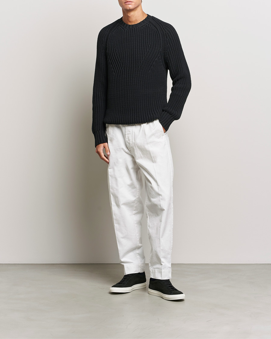 Herr | Tröjor | Orlebar Brown | Lipen Cable Sweater Black