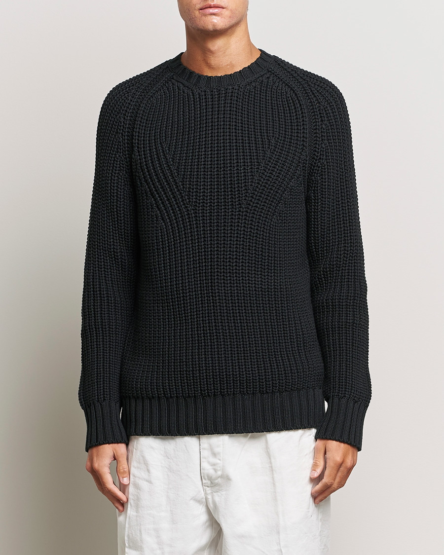 Herr | Tröjor | Orlebar Brown | Lipen Cable Sweater Black