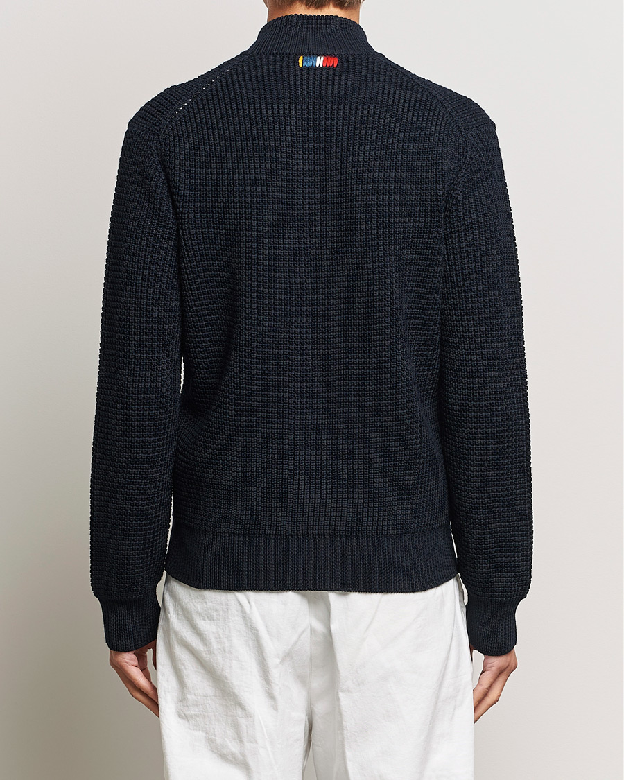 Herr | Tröjor | Orlebar Brown | Swan Merino Seed Stich Full Zip Night Iris