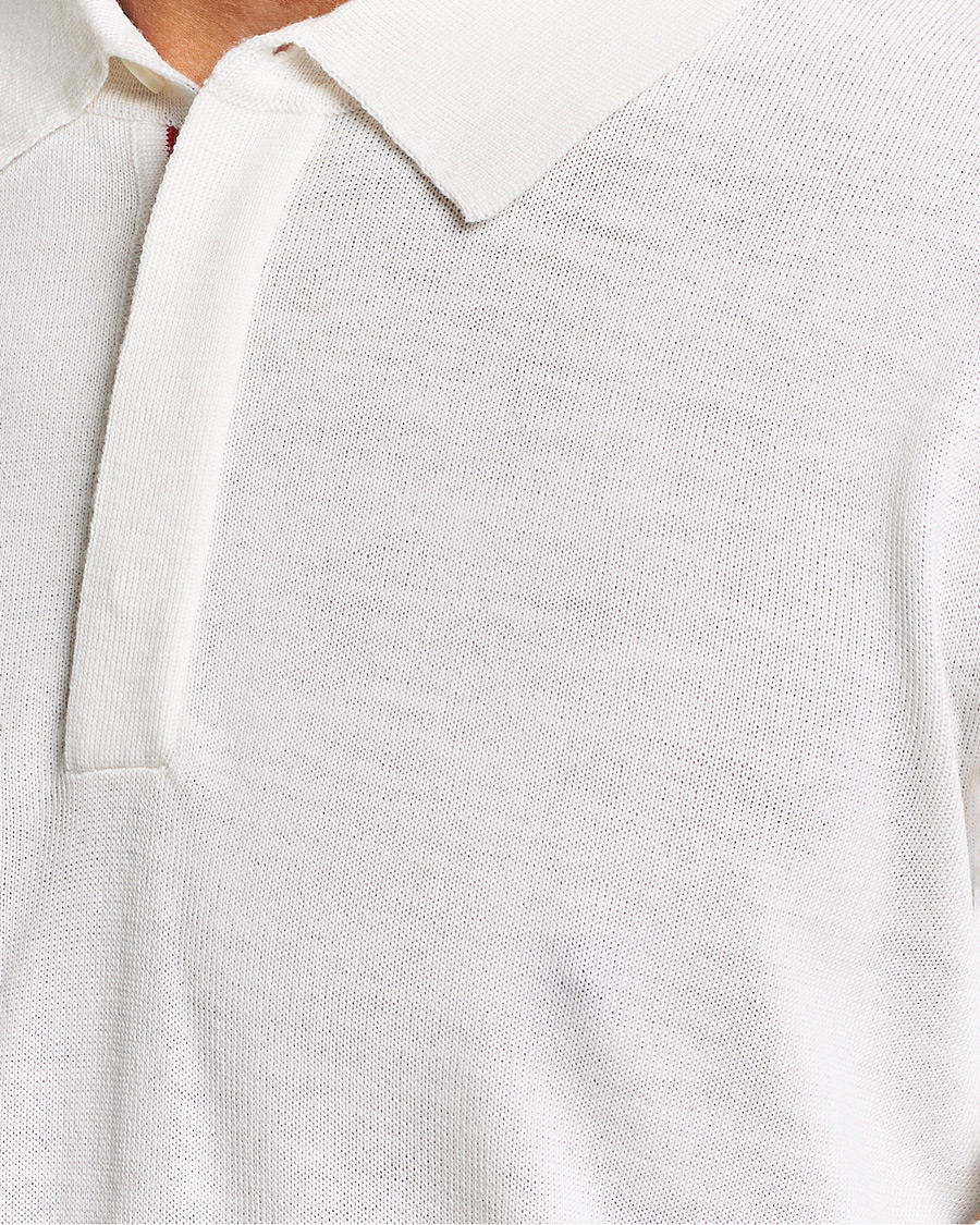 Herr | Tröjor | Orlebar Brown | Ebro OB Stripe Polo White Sand