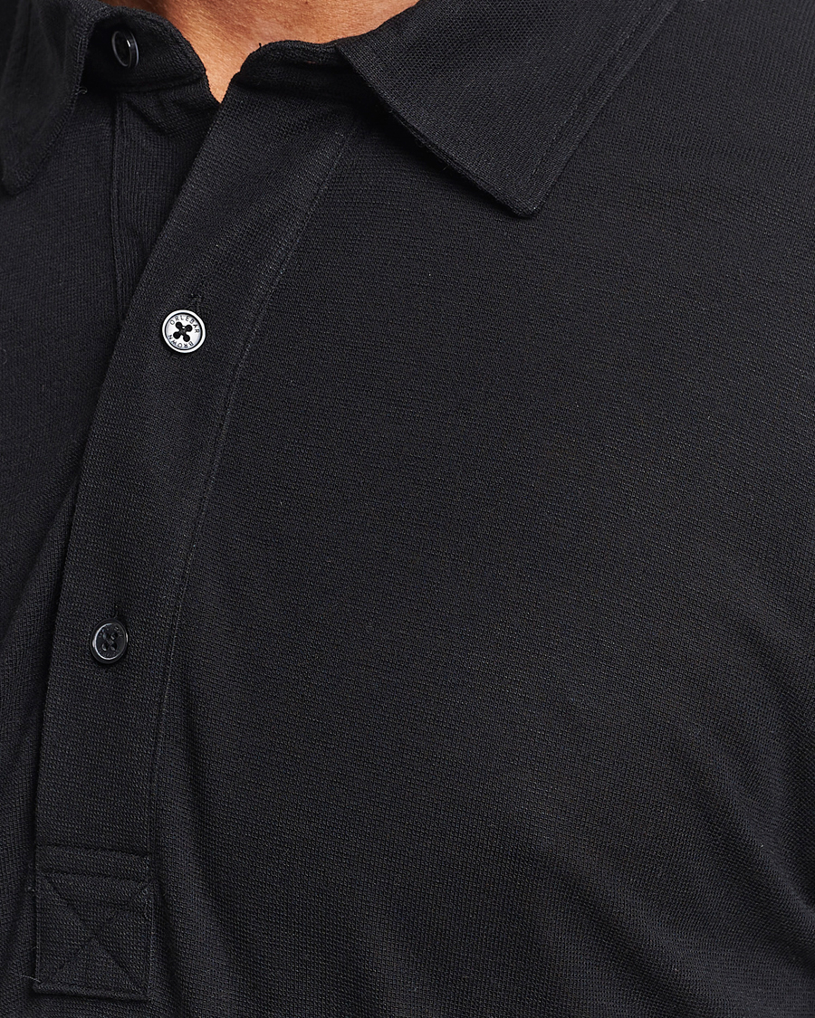 Herr | Tröjor | Orlebar Brown | Sebastian Long Sleeve Cashmere Polo Black