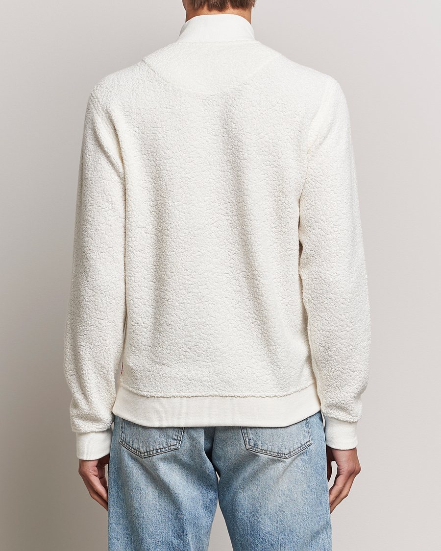 Herr | Tröjor | Orlebar Brown | Isar Fleece Cashmere Half-Zip White Sand