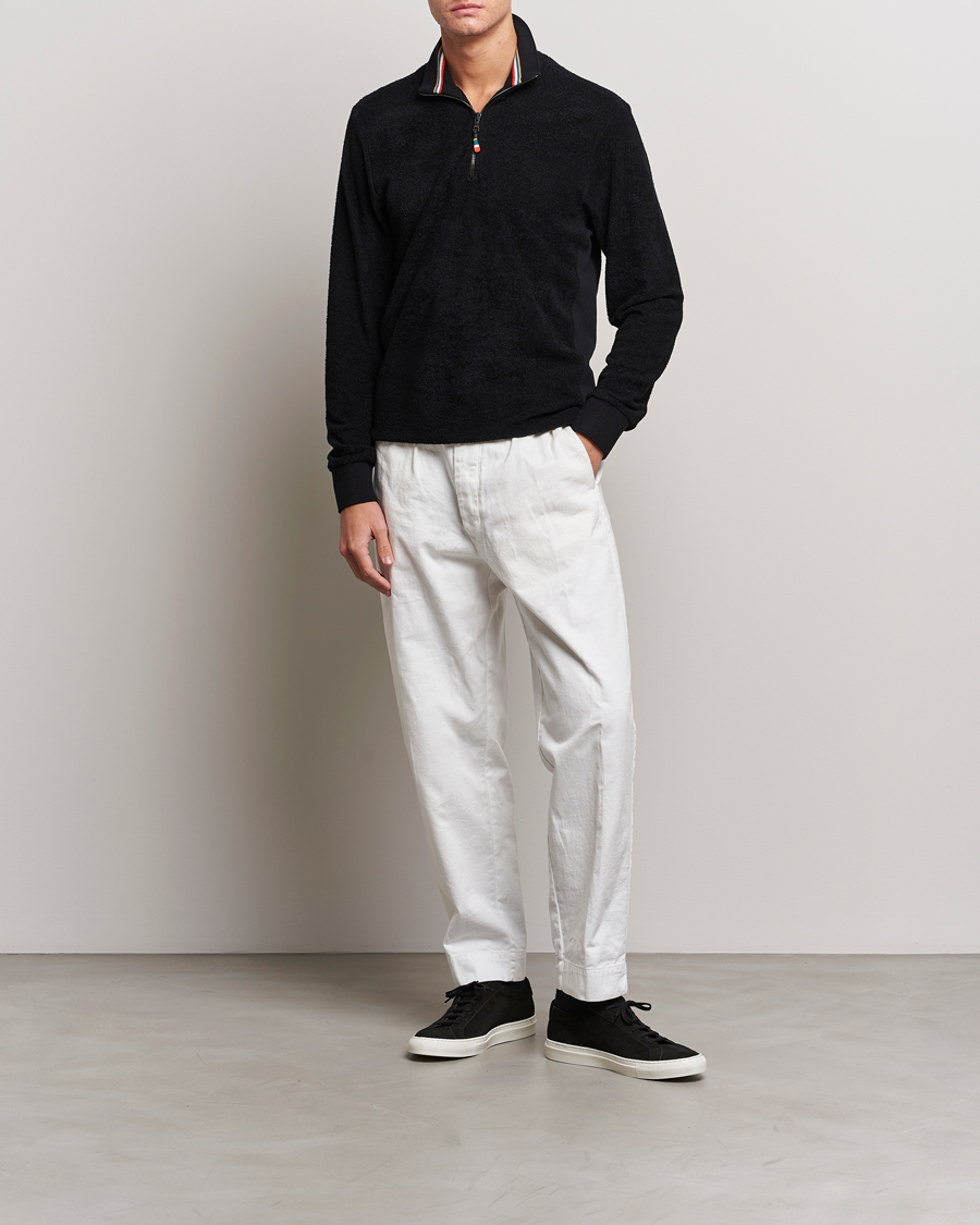 Herr | Tröjor | Orlebar Brown | Isar Mix Texture Half-Zip Black