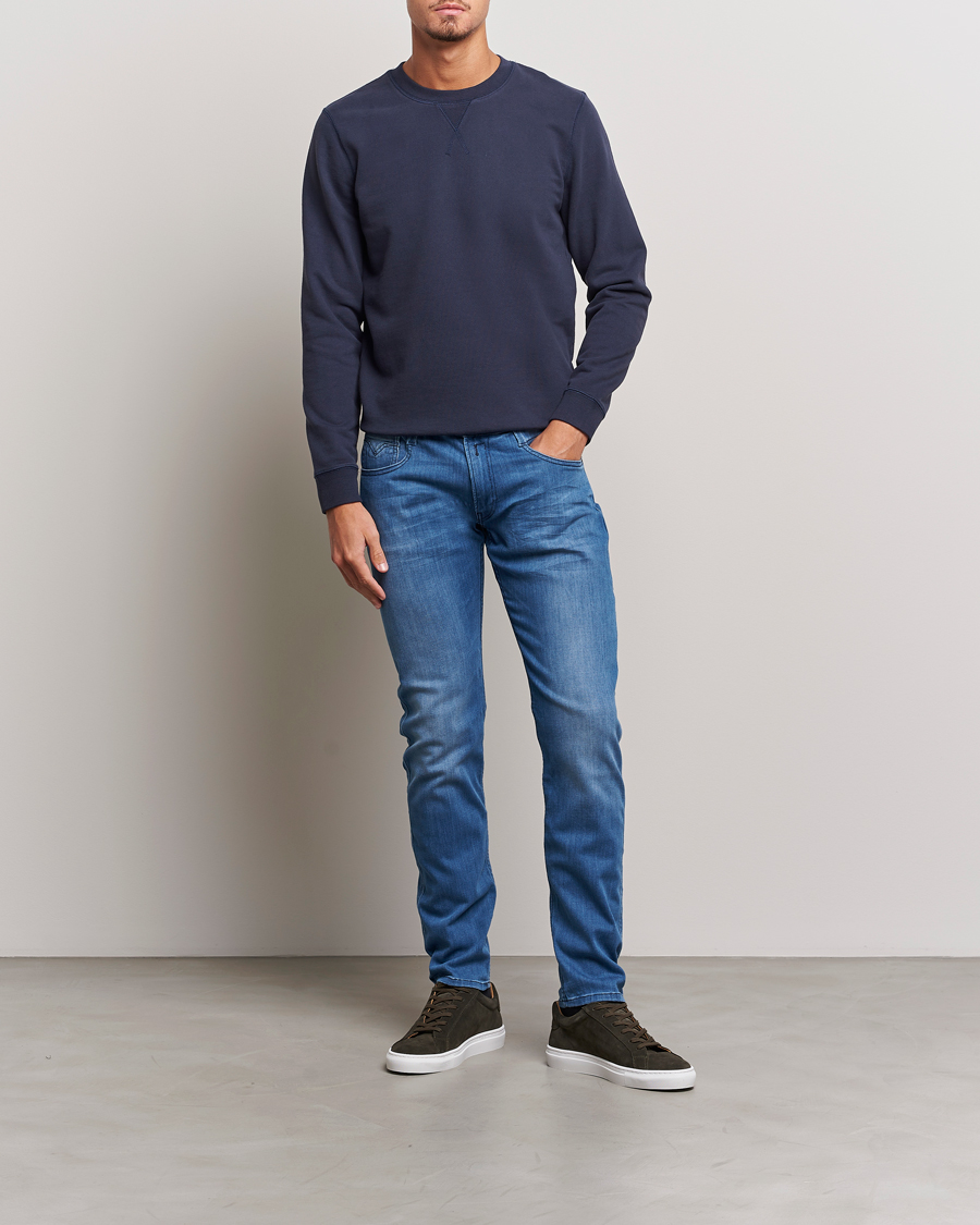 Herr | Jeans | Replay | Anbass Powerstretch Jeans Dark Blue