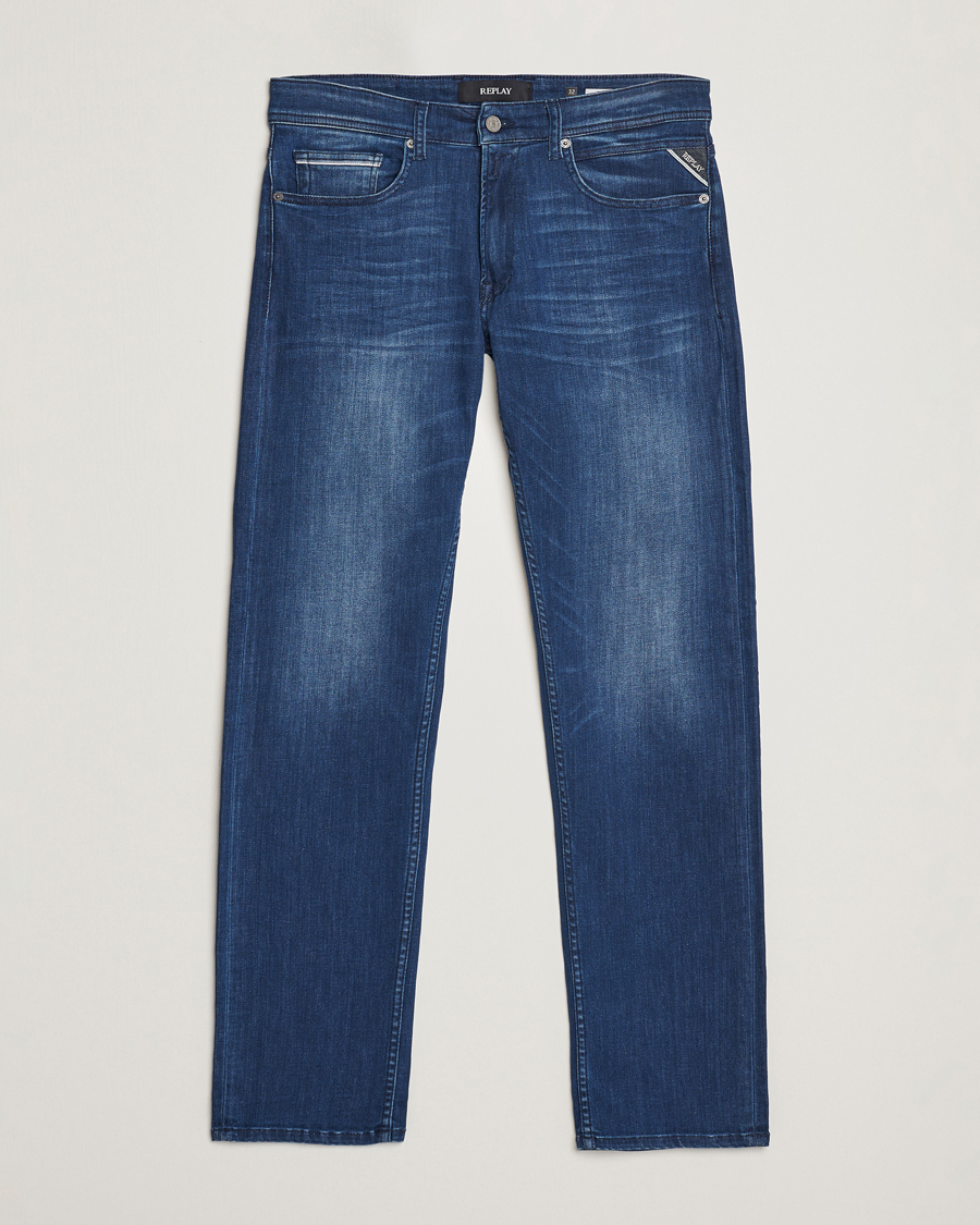 Herr | Jeans | Replay | Grover Powerstretch Jeans Dark Blue