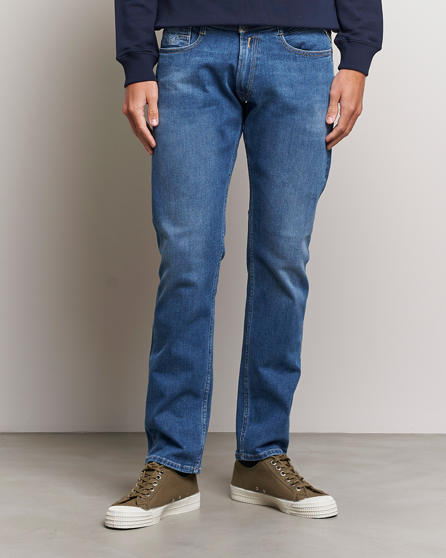 Herr | Tapered fit | Replay | Rocco Tapered Stretch Jeans Medium Blue