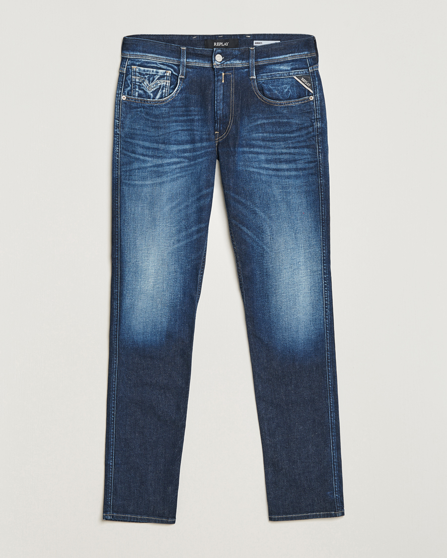 Herr | Jeans | Replay | Anbass Super Stretch Bio Jeans Dark Blue
