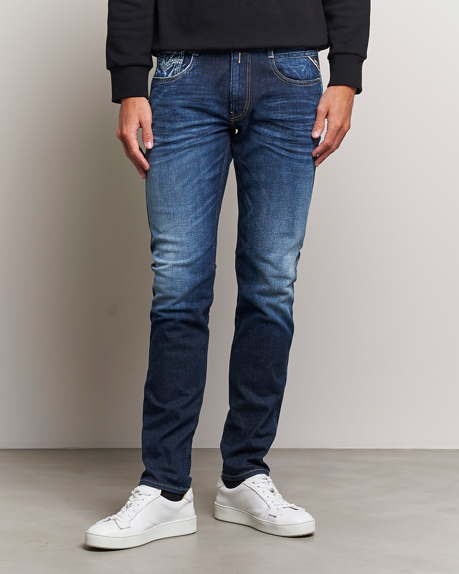 Herr | Jeans | Replay | Anbass Super Stretch Bio Jeans Dark Blue