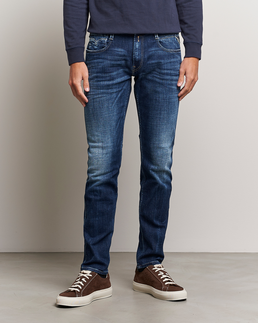 Herr | Blå jeans | Replay | Anbass 1 Year Wash Jeans Medium Blue