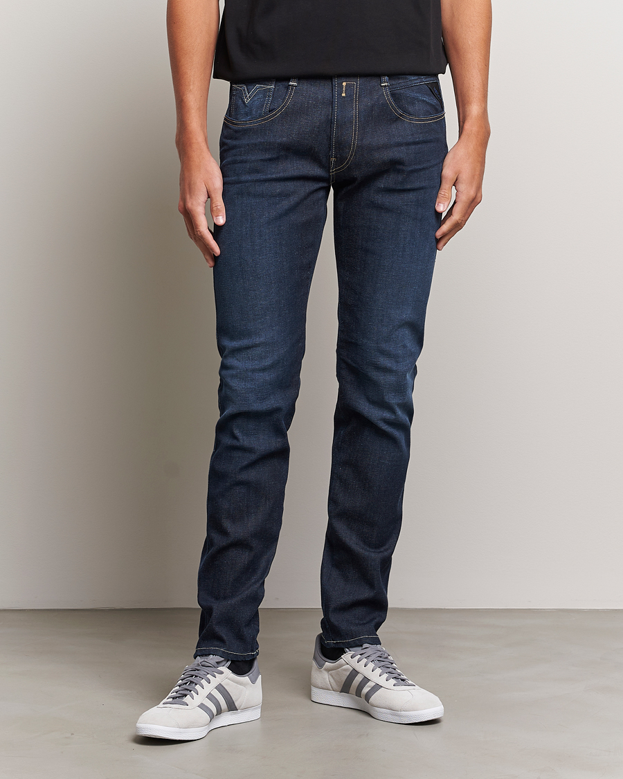 Herr | Jeans | Replay | Anbass Hyperflex Re-Used Jeans Dark Blue