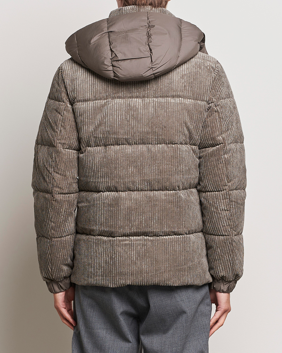 Herr | Jackor | Save The Duck | Albus Cord Padded Puffer Jacket Mud Grey