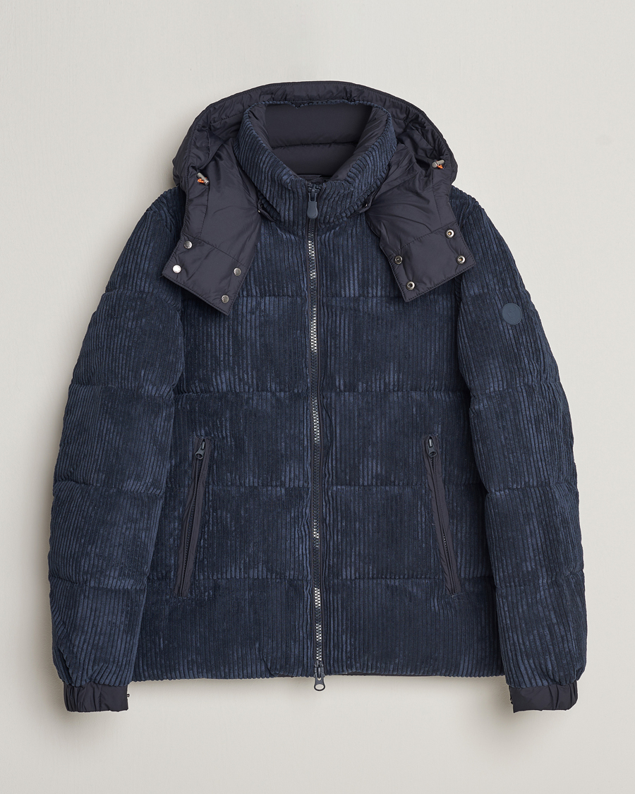 Herr |  | Save The Duck | Albus Cord Padded Puffer Jacket Blue Black