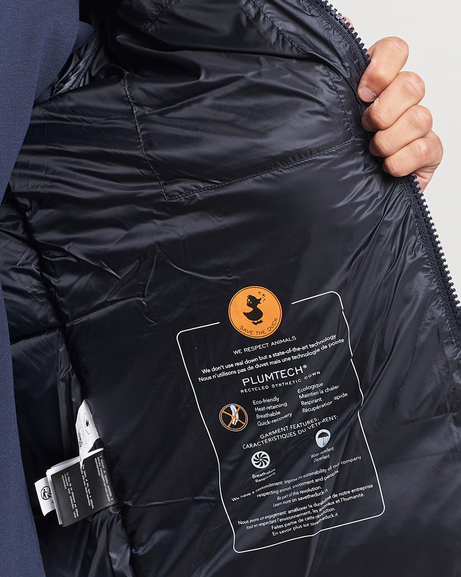 Herr | Jackor | Save The Duck | Albus Cord Padded Puffer Jacket Blue Black