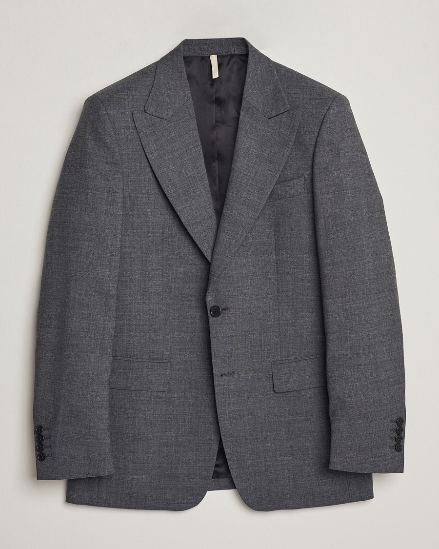 Herr | Kavajer | Sunflower | Single Breasted Wool Blazer Antracite