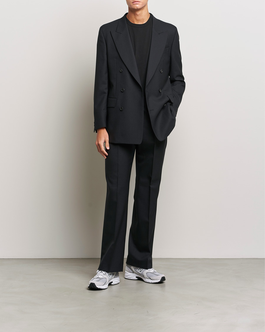Herr | Kavajer | Sunflower | Double Breasted Wool Blazer Black