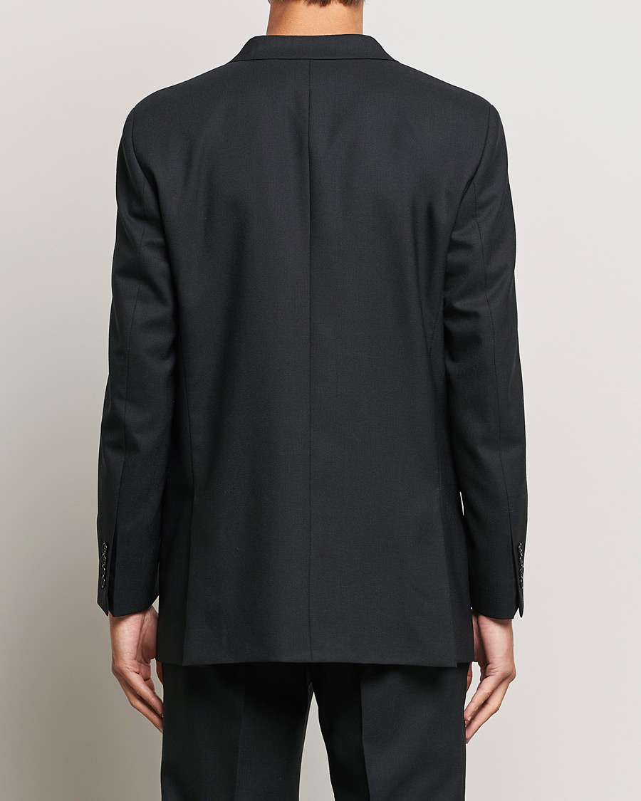 Herr | Kavajer | Sunflower | Double Breasted Wool Blazer Black