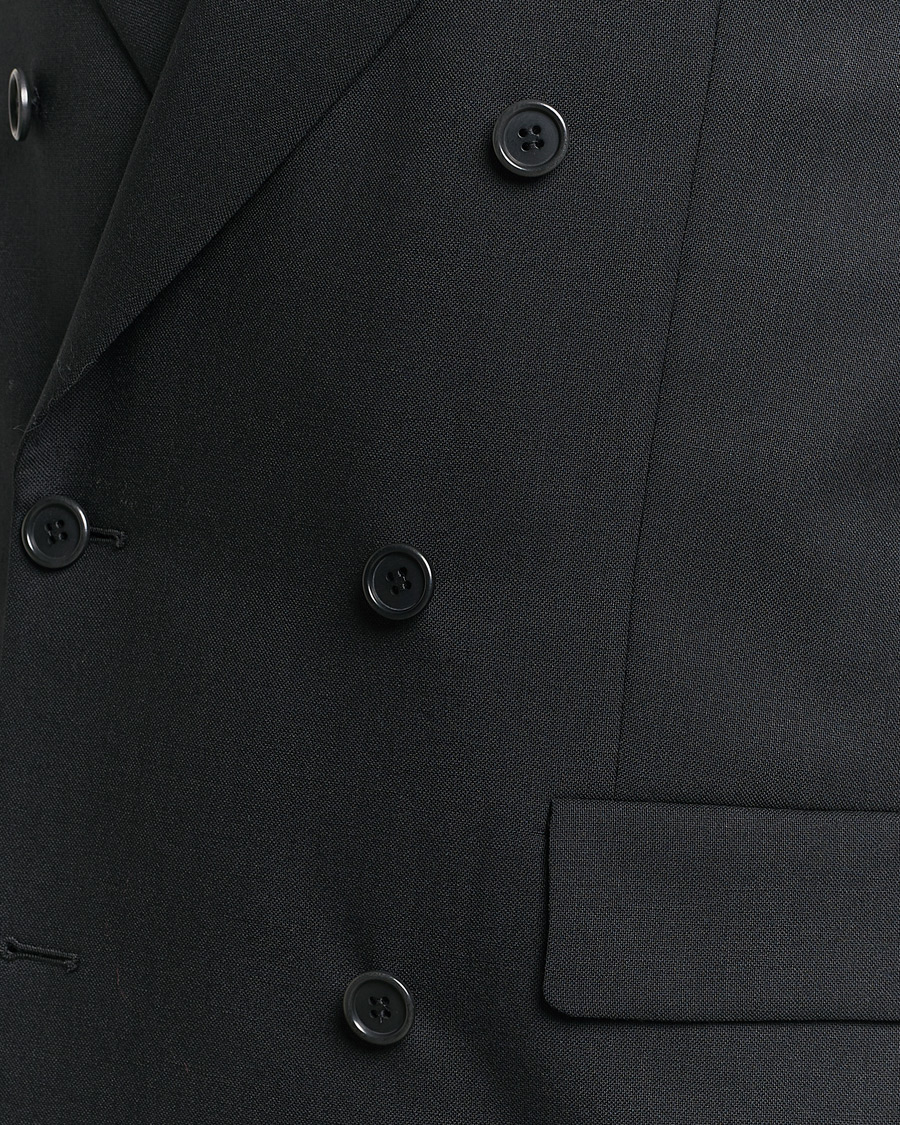 Herr | Kavajer | Sunflower | Double Breasted Wool Blazer Black