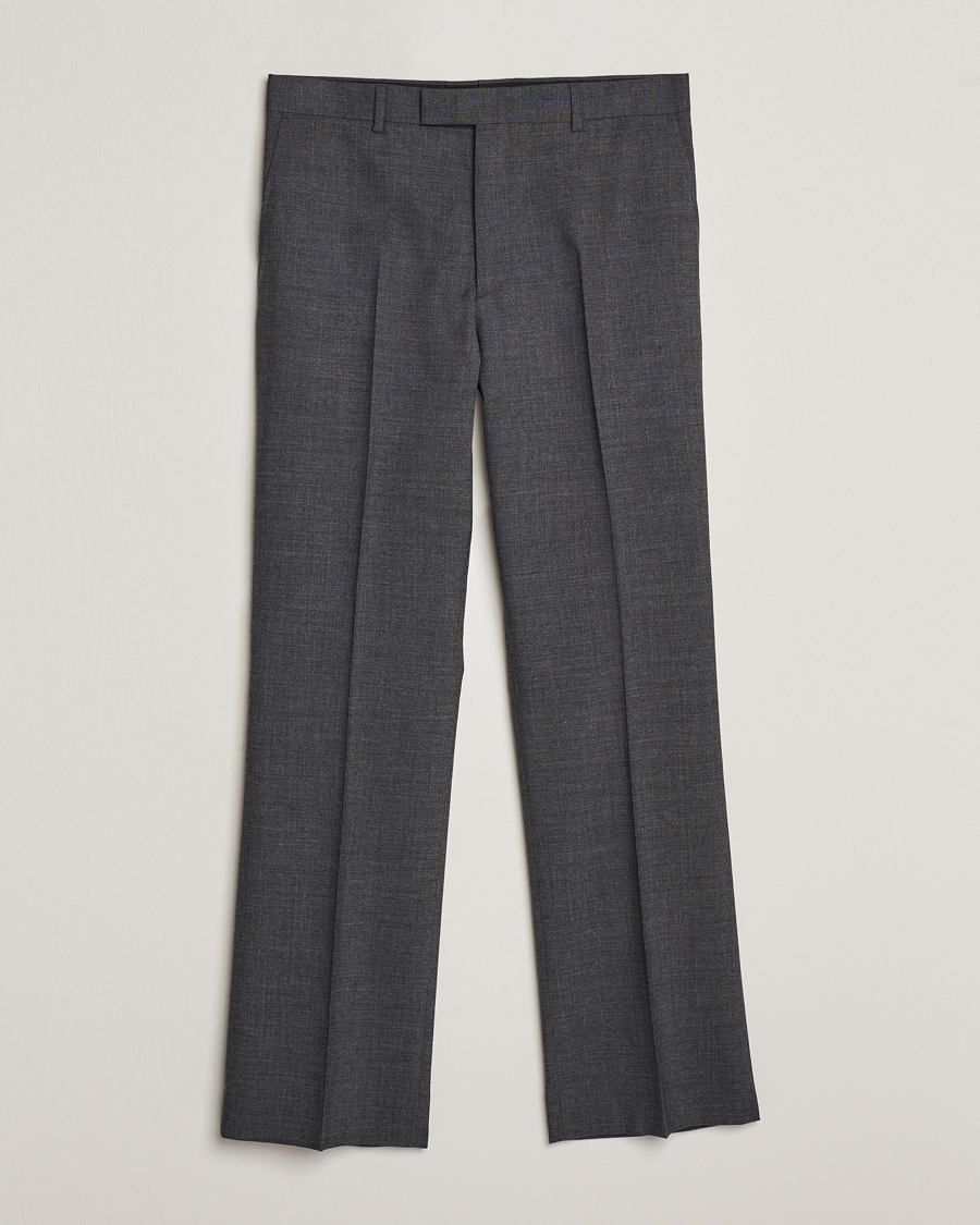 Herr | Byxor | Sunflower | Straight Wool Trousers Antracite