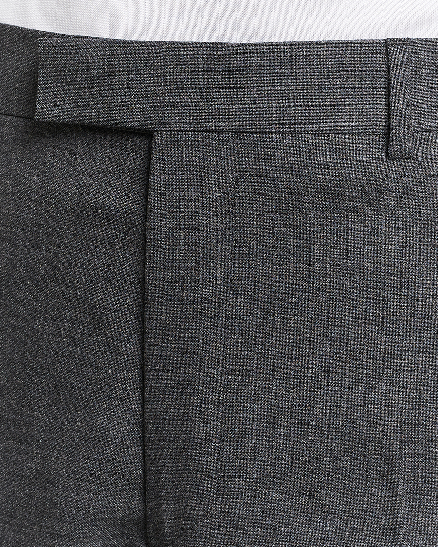 Herr | Byxor | Sunflower | Straight Wool Trousers Antracite