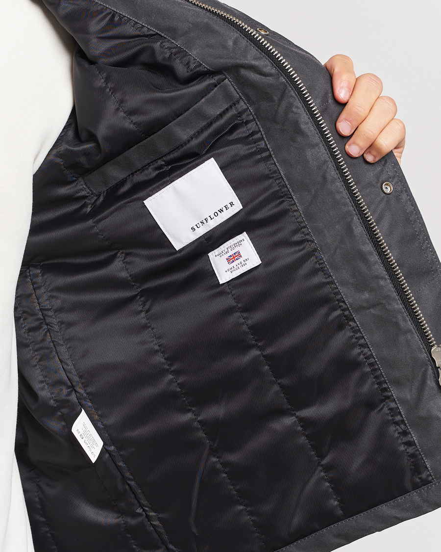 Herr | Jackor | Sunflower | Waxed Short Jacket Black
