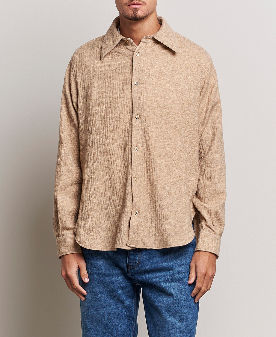 Herr | Casual | Sunflower | Please Light Wool Shirt Beige