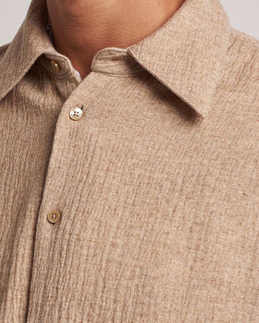 Herr | Skjortor | Sunflower | Please Light Wool Shirt Beige