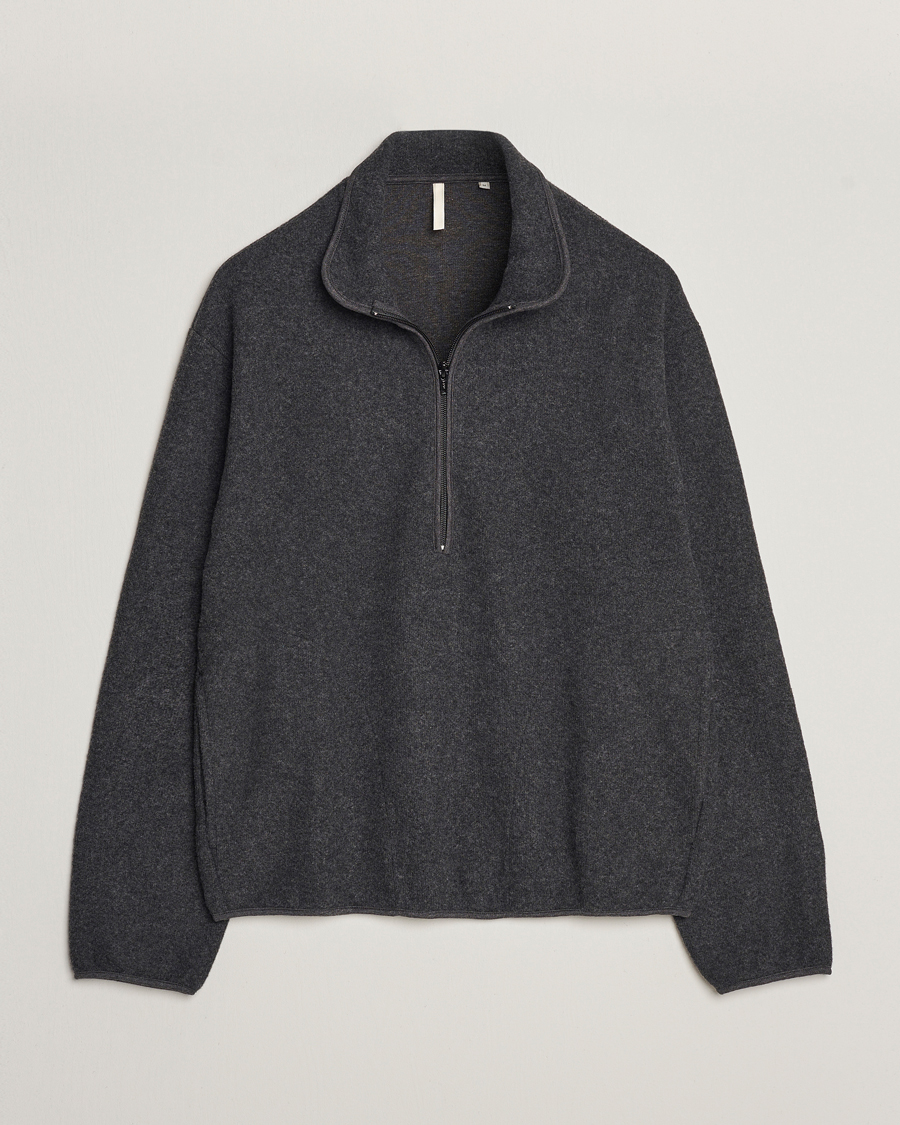Herr | Tröjor | Sunflower | Wool Jersey Half Zip Antracite