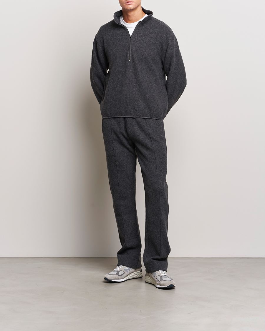 Herr | Tröjor | Sunflower | Wool Jersey Half Zip Antracite