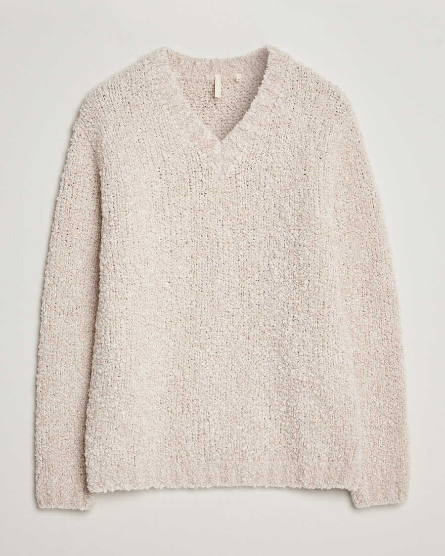 Herr | Tröjor | Sunflower | Aske Boucle Sweater Off White