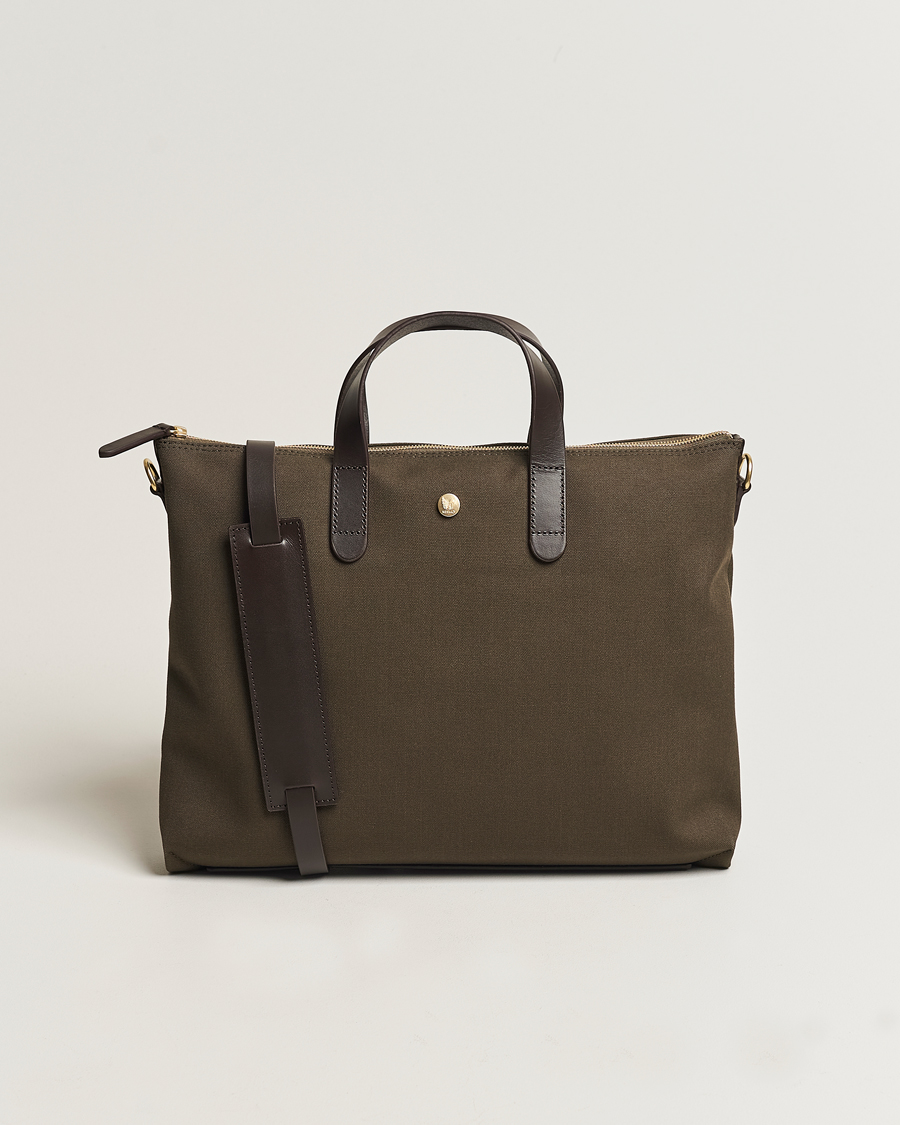 Herr | Väskor | Mismo | MismoM/S Canvas Slim BriefArmy/Dark Brown