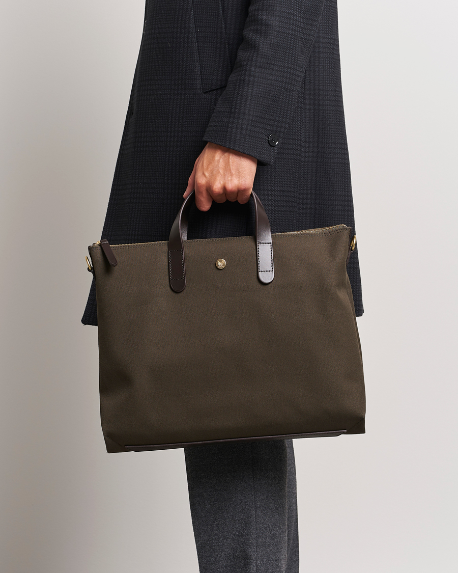 Herr | Väskor | Mismo | MismoM/S Canvas Slim BriefArmy/Dark Brown