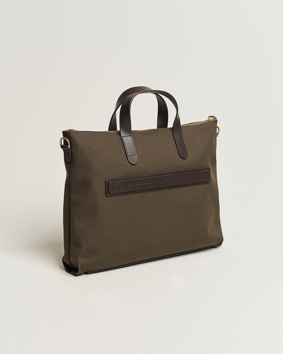 Herr | Väskor | Mismo | MismoM/S Canvas Slim BriefArmy/Dark Brown