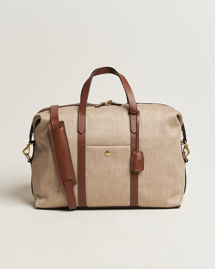 Herr | Mismo M/S Avail 48h Weekendbag Grand Herringbone/Cuoio | Mismo | M/S Avail 48h Weekendbag Grand Herringbone/Cuoio