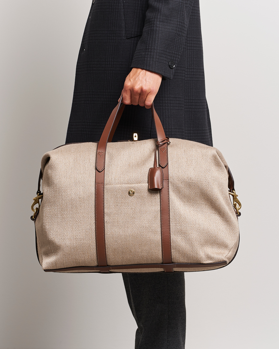 Herr | Mismo M/S Avail 48h Weekendbag Grand Herringbone/Cuoio | Mismo | M/S Avail 48h Weekendbag Grand Herringbone/Cuoio