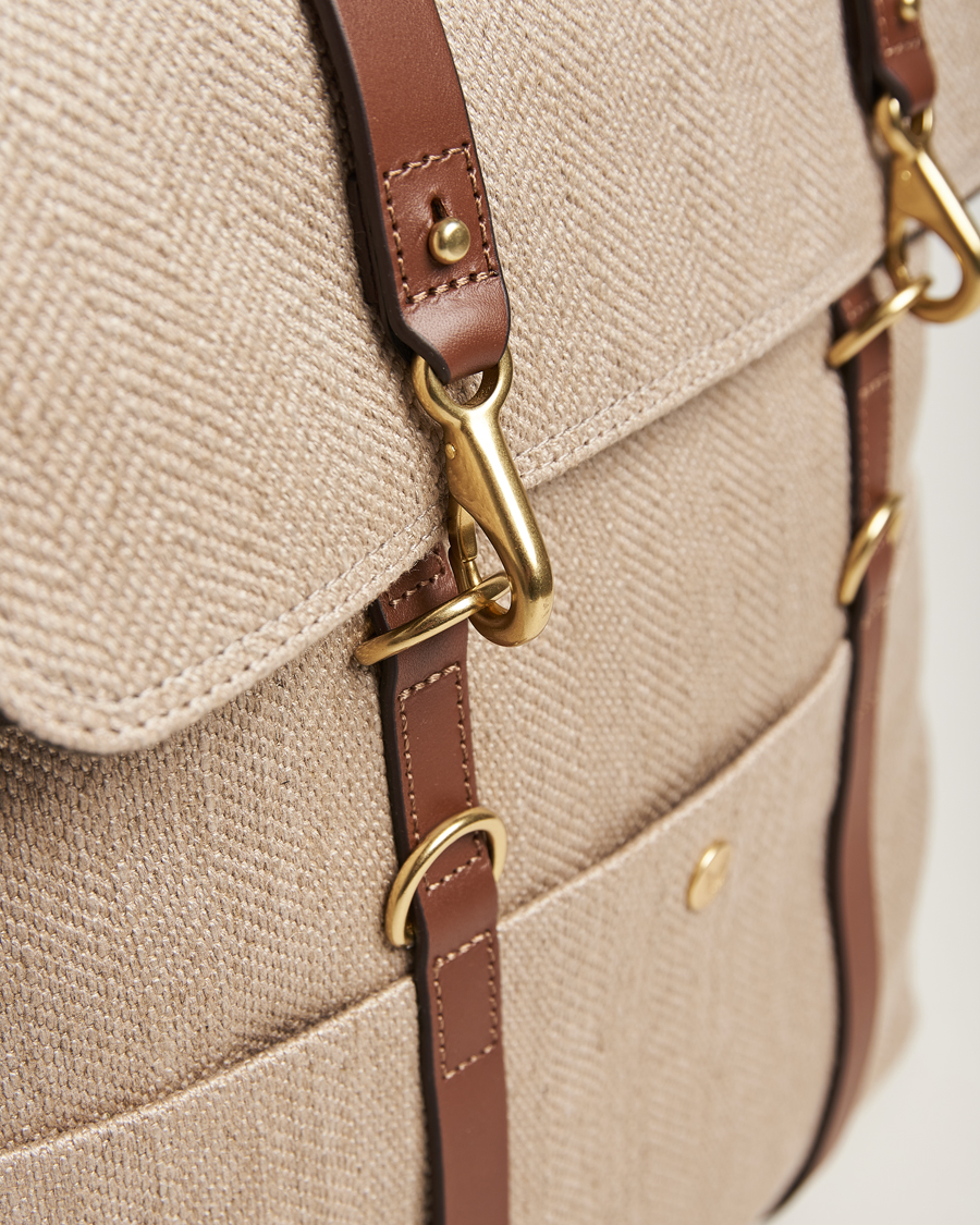 Herr | Mismo M/S Backpack Grand Herringbone/Cuoio | Mismo | M/S Backpack Grand Herringbone/Cuoio