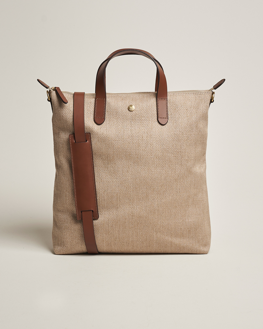 Herr | Mismo M/S Shopper Grand Herringbone/Cuoio | Mismo | M/S Shopper Grand Herringbone/Cuoio