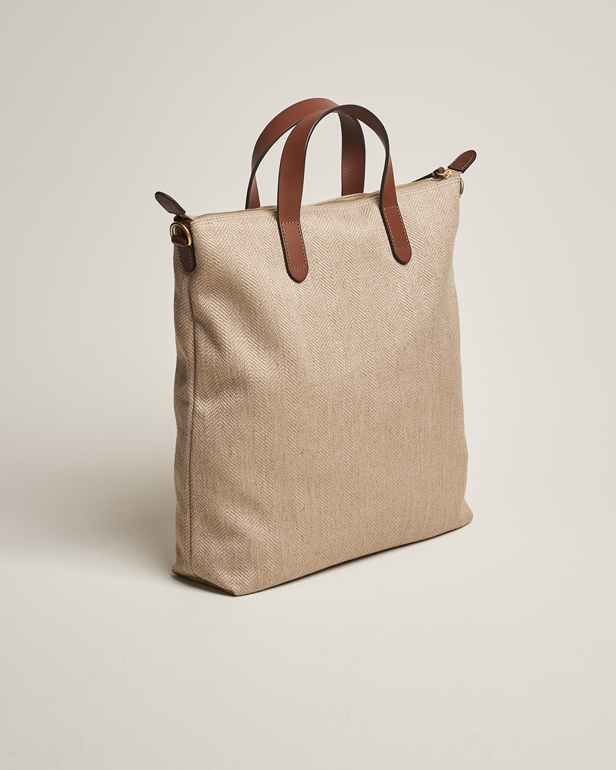 Herr | Mismo M/S Shopper Grand Herringbone/Cuoio | Mismo | M/S Shopper Grand Herringbone/Cuoio